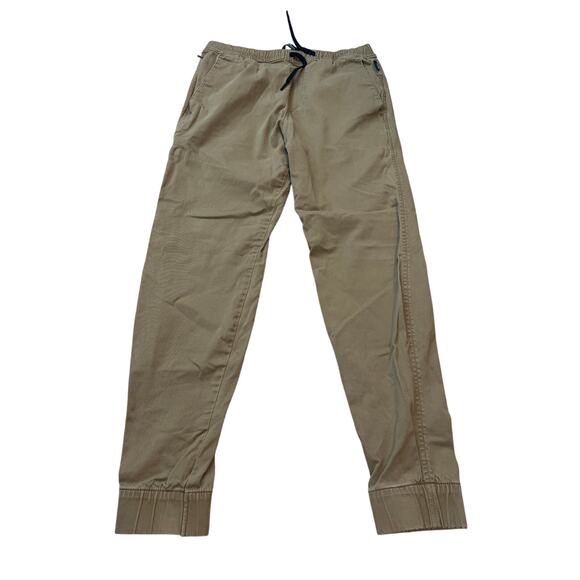 Hollister California Advanced Stretch Jogger Pants Men's Size S Tan Drawstring - Picture 1 of 7